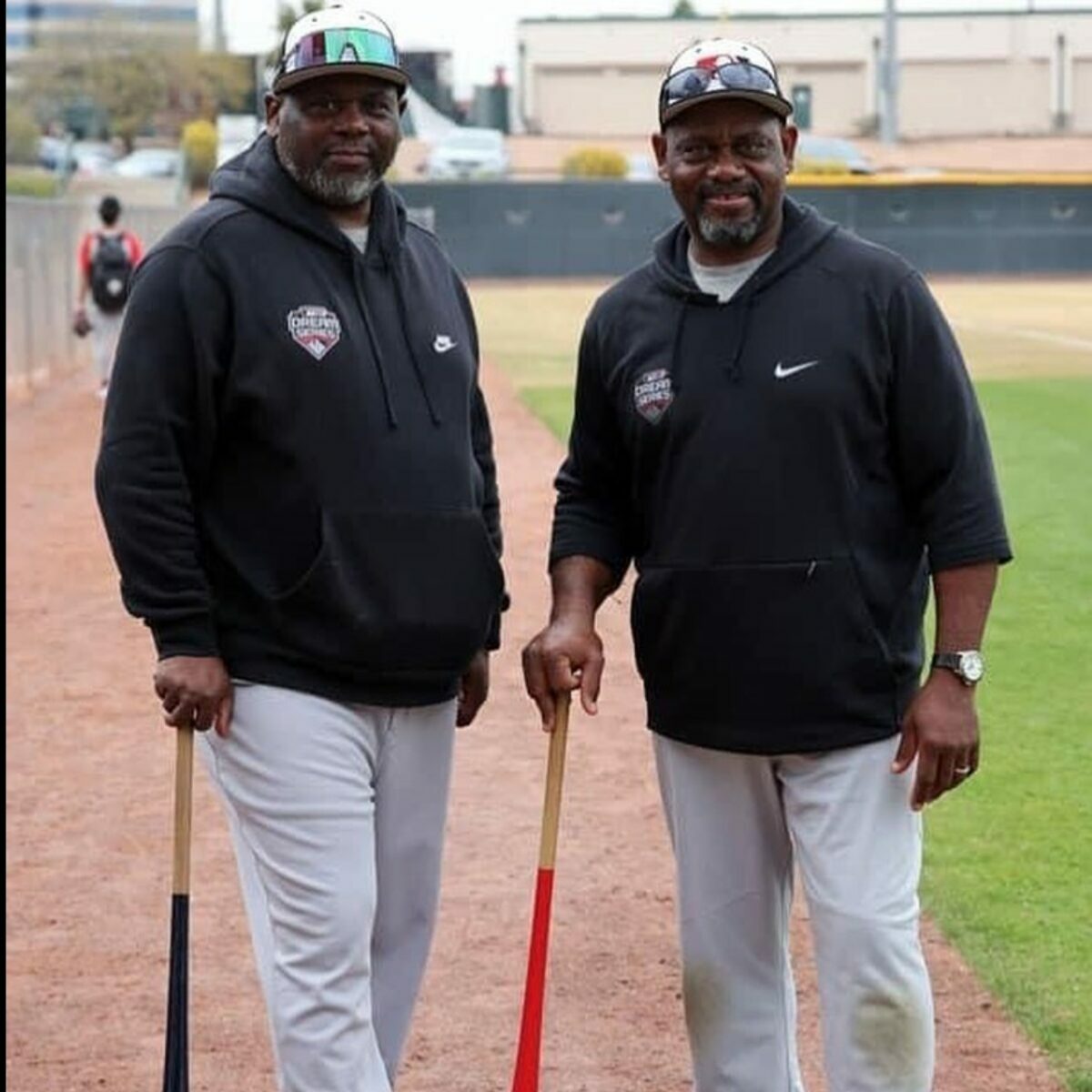 Marquis Grissom with his friend at mlb coaching centre
